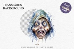 Zombie Bundle Halloween Creepy Clipart PNG Scrapbooking Art Tale Art Image Watercolor Transparent Print illustration sublimation creepy printable digital