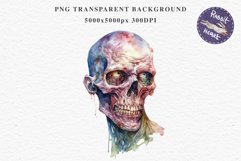 Zombie Bundle Halloween Creepy Clipart PNG Scrapbooking Art Tale Art Image Watercolor Transparent Print illustration sublimation creepy printable digital watercolor Zombie Skeleton Skull, spooky clipart, nursery, Creepy halloween decoration art image
