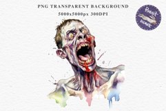 Zombie Bundle Halloween Creepy Clipart PNG Scrapbooking Art Tale Art Image Watercolor Transparent Print illustration sublimation creepy printable digital watercolor Zombie Skeleton Skull, spooky clipart, nursery, Creepy halloween decoration art image