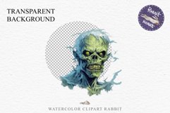 Zombie Bundle Halloween Creepy Clipart PNG Scrapbooking Art Tale Art Image Watercolor Transparent Print illustration sublimation creepy printable digital watercolor Zombie Skeleton Skull, spooky clipart, nursery, Creepy halloween decoration art image