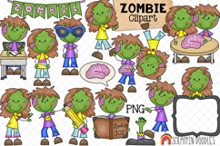 Zombies ClipArt - Halloween - Graveyard - Brains Product Image 1