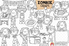 Zombies ClipArt - Halloween - Graveyard - Brains Product Image 3