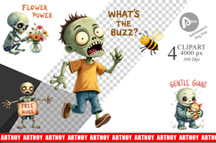 Zombie Fun Clipart Product Image 1