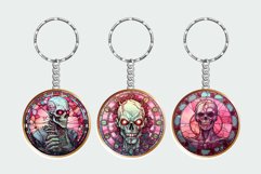 Zombie Halloween Keychain Sublimation Bundle Stained Glass