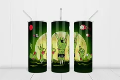 20oz Halloween Tumbler Zombie Hands Blood Sublimation Wrap Product Image 1