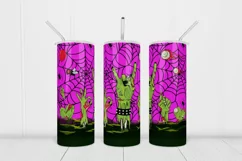 20oz Halloween Tumbler Zombie Hands Blood Sublimation Wrap4 Product Image 1