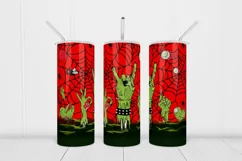 20oz Halloween Tumbler Zombie Hands Blood Sublimation Wrap5 Product Image 1