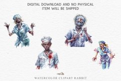 watercolor Zombie Skeleton Nurse, spooky clipart, nursery, Creepy halloween decoration art image Zombie Nurse Halloween Creaepy Clipart PNG Scrapbooking Art Tale Art Image Watercolor Transparent Print illustration sublimation creepy printable digital