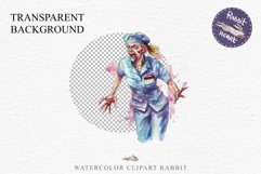 Zombie Nurse Halloween Creepy Clipart PNG Scrapbooking Art Tale Art Image Watercolor Transparent Print illustration sublimation creepy printable digital