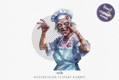 Zombie Nurse Halloween Creepy Clipart PNG Scrapbooking Art Tale Art Image Watercolor Transparent Print illustration sublimation creepy printable digital