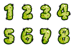 Zombie Skin Alphabet Lettering ABC Text Font JPG PNG SVG Product Image 2