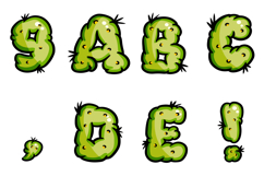 Zombie Skin Alphabet Lettering ABC Text Font JPG PNG SVG Product Image 3