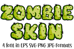 Zombie Skin Alphabet Lettering ABC Text Font JPG PNG SVG by Squeeb Creative