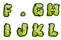 Zombie Skin Alphabet Lettering ABC Text Font JPG PNG SVG Product Image 4