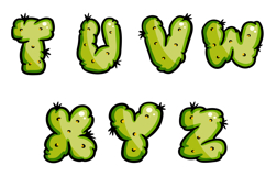 Zombie Skin Alphabet Lettering ABC Text Font JPG PNG SVG Product Image 6