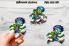 Halloween zombie stickers PNG | Printable Halloween sticker Product Image 1