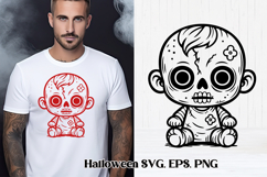 Cute spooky Halloween zombie SVG design | Halloween SVG Product Image 1