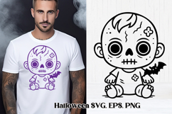 Cute spooky Halloween zombie SVG design | Halloween SVG Product Image 1