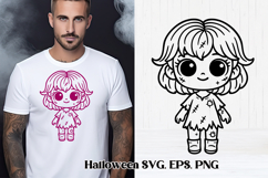 Cute spooky Halloween zombie SVG design | Halloween SVG Product Image 1