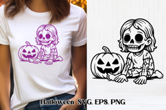 Cute spooky Halloween zombie SVG design | Halloween SVG Product Image 1