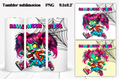 Halloween zombie tumbler wrap | Halloween zombie sublimation Product Image 1