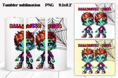 Halloween zombie tumbler wrap | Halloween zombie sublimation Product Image 1