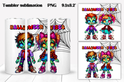 Halloween zombie tumbler wrap | Halloween zombie sublimation Product Image 1