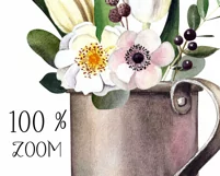 Watercolor flower clipart. Spring flowers.Sublimation design Product Image 2