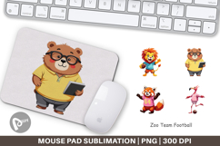 Mouse Pad Zoo Football Team Product Image 1