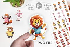 Zoo Football Team Sticker Product Image 1