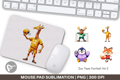 Mouse Pad Zoo Football Team Product Image 1