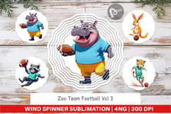 Wind Spinner Zoo Football Team Product Image 1