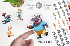 Zoo Football Team Sticker Product Image 1