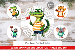 Wind Spinner Zoo Football Team Product Image 1