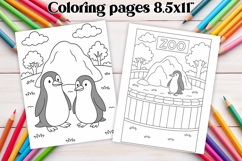 Zoo coloring page PNG, coloring book for kids Product Image 1