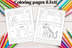 Zoo coloring page PNG, coloring book for kids Product Image 1