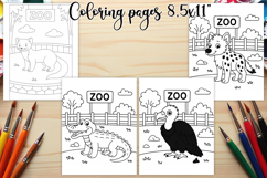 Zoo coloring page PNG | Animal coloring book for kids Product Image 1