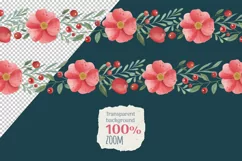 Floral Mug Sublimation Wraps in PNG. 11oz & 15oz Mugs Product Image 2
