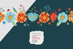 Floral Mug Sublimation Wraps in PNG. 11oz & 15oz Mugs Product Image 2