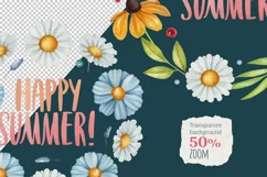 Flower watercolor wreath clipart. Bright floral arrangements Product Image 2