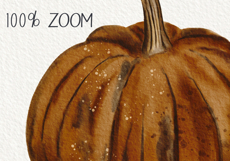 Watercolor Pumpkin Illustration PNG | Hand Painted Fall Clip Product Image 4