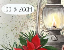 Watercolor Christmas lantern clipart. Sublimation design PNG Product Image 5
