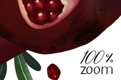 Hand drawn pomegranate illustration png Product Image 3