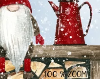 Watercolor Christmas sublimation designs|Gnome Christmas PNG Product Image 3