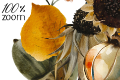 Hand-Painted Autumn Floral Watercolor Bouquet Product Image 3