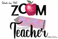 Teacher Sublimation Design. Zoom Teacher PNG Product Image 1
