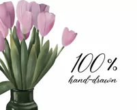 Flowers tulips clipart. Spring flowers. Sublimation designs Product Image 6