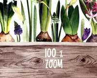 Watercolor spring garden clipart. Spring flowers Sublimation Product Image 4