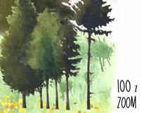 Watercolor mountain landscape clipart. Sublimation PNG Product Image 3