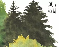 Watercolor landscape clipart. Trees Sublimation PNG Product Image 3